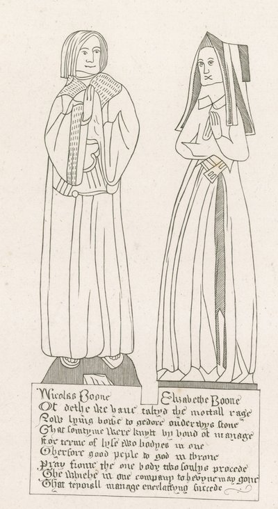 Statue, Tomb of Nicholas Boone and Elizabeth Boone by English School