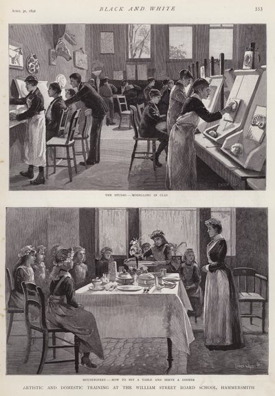 Artistic and domestic training at the William Street Board School, Hammersmith, London by Enoch Ward