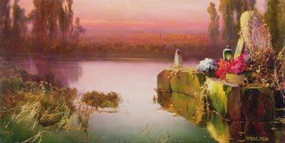 Flooded Ruins at Sunset by Enrique Serra