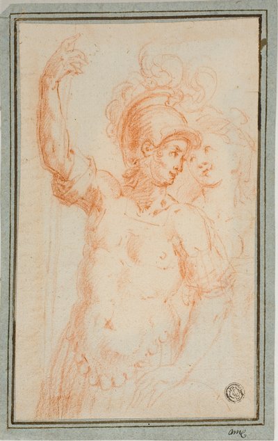 Roman Soldier and Woman by Ercole Procaccini the younger