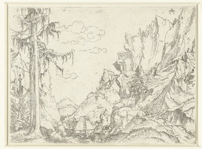 Landscape with a Village in a Rocky Valley by Erhard Altdorfer