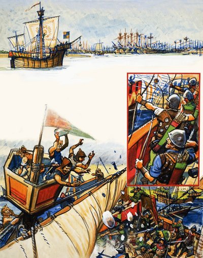 Scrapbook of the British Sailor: Slaughter at Sluys by Eric Parker