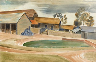 Farmyard by Eric Ravilious