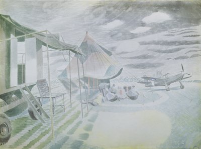 Mustang and Tent by Eric Ravilious