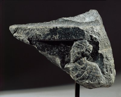 Fragment of a Vase with a Relief of a Porter from Susa, Iran, Akkadian Period by Erich Lessing