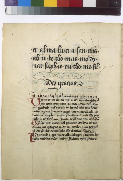 Full text page with red lombards by Erich Lessing