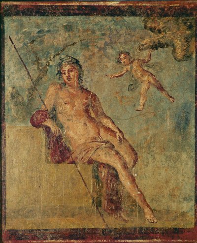 Ganymede: Wall Painting from Pompeii, Italy by Erich Lessing