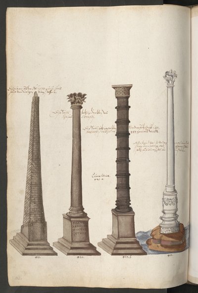 Obelisk and Columns by Erich Lessing