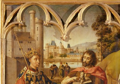 Retable of the Parliament of Paris: Saint Louis, Saint John Baptist, Saint Denis, Charlemagne by Erich Lessing