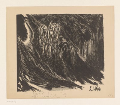 Abstract Composition by Erich Wichmann (signed by artist)