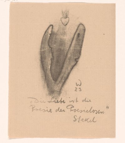 Two Abstracted Heads and a Sacred Heart by Erich Wichmann