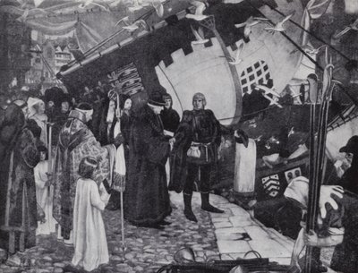 John Cabot, Italian-born English explorer, who discovered the North American coastline by Ernest (after) Board