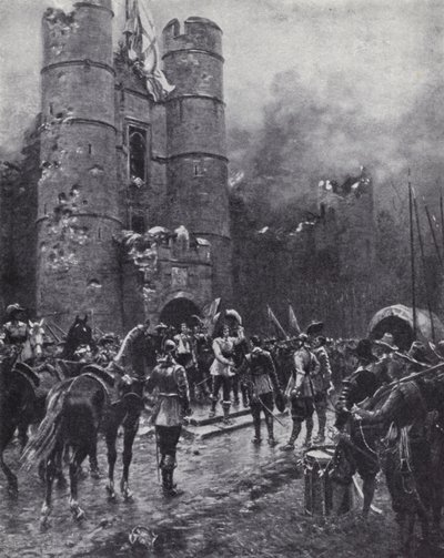 Eighteen month siege of Donnington Castle, Berkshire, during the English Civil War by Ernest (after) Crofts