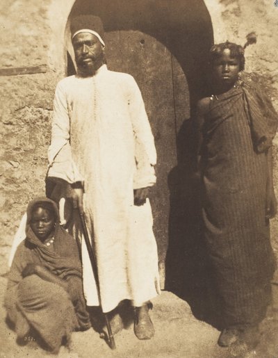Abu Nabut and Slaves in Cairo, April 22, 1852 by Ernest Benecke