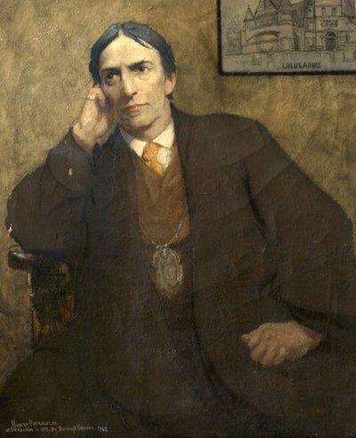 Posthumous Portrait of Sir Hubert von Herkomer by Ernest Borough Johnson