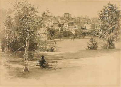 View Overlooking City by Ernest C. Peixotto