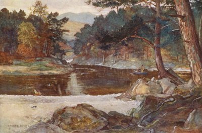 The River Tummel at Pitlochry by Ernest Edward Briggs