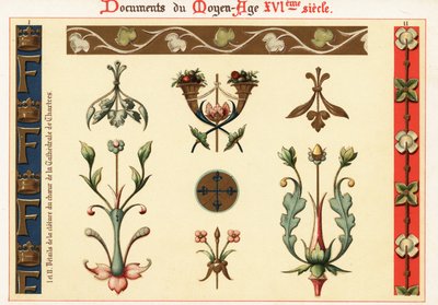 Design elements from architecture and manuscripts of the 16th century by Ernest Guillot
