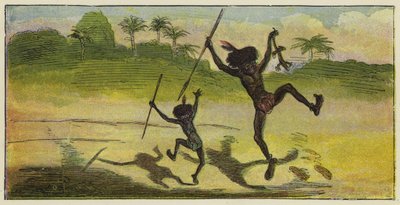 A gentleman and a boy are going for lunch and jump for joy by Ernest Henry Griset