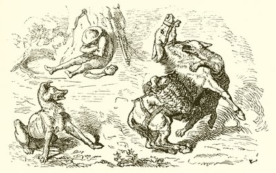 The Ass, the Dog, and the Wolf by Ernest Henry Griset
