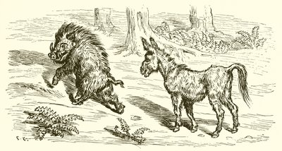 The Boar and the Ass by Ernest Henry Griset