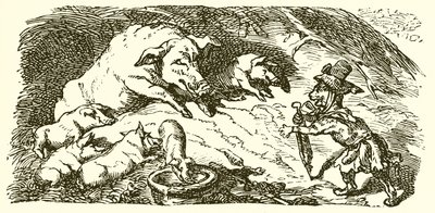The Eagle, the Cat, and the Sow by Ernest Henry Griset