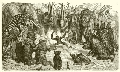 The Fox and the Ape by Ernest Henry Griset