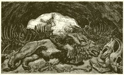The Fox and the Sick Lion by Ernest Henry Griset
