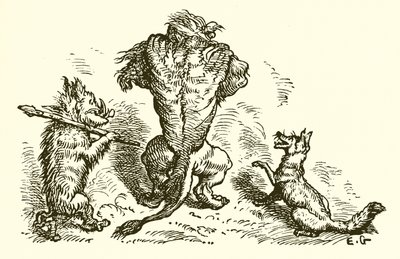 The Lion, the Fox and the Wolf by Ernest Henry Griset