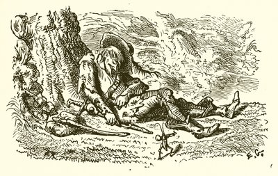 The Locusts and the Grasshopper by Ernest Henry Griset