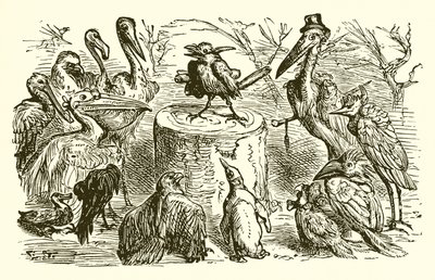 The Peacock and the Magpie by Ernest Henry Griset