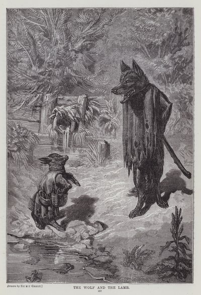 The Wolf and the Lamb by Ernest Henry Griset