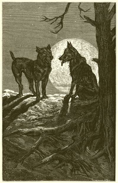 The Wolf and the Mastiff by Ernest Henry Griset