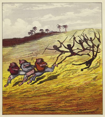 The three mariners chased by cannibals by Ernest Henry Griset
