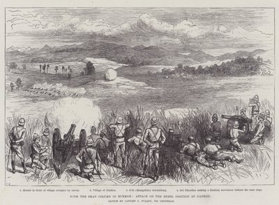 With the Shan Column in Burmah, Attack on the Rebel Position at Nankon by Ernest Henry Griset