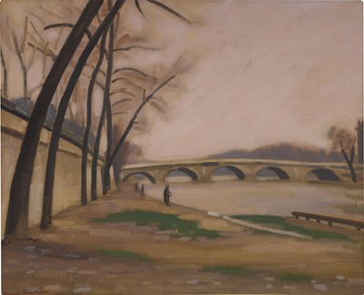 Banks of the Seine in Paris, c.1920-30 by Ernest Hiram Brülhart