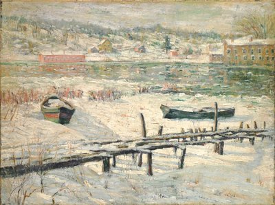 Harlem River in Winter by Ernest Lawson