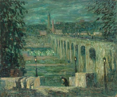 High Bridge at Night, New York City, c. 1910-1920 by Ernest Lawson