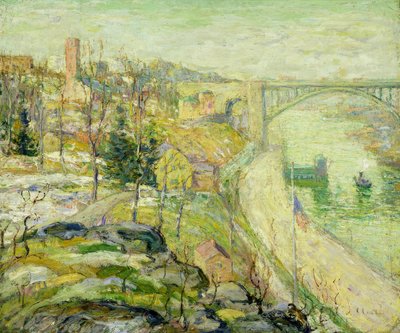 Washington Bridge, New York City by Ernest Lawson