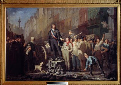 Alphonse Baudin on the Barricade of the Faubourg Saint Antoine by Ernest Louis Pichio