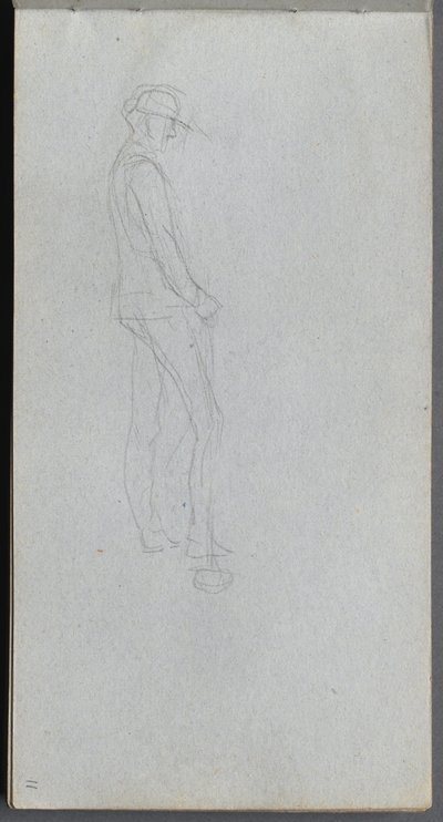 Sketchbook, page 11: Figure in Profile by Ernest Meissonier