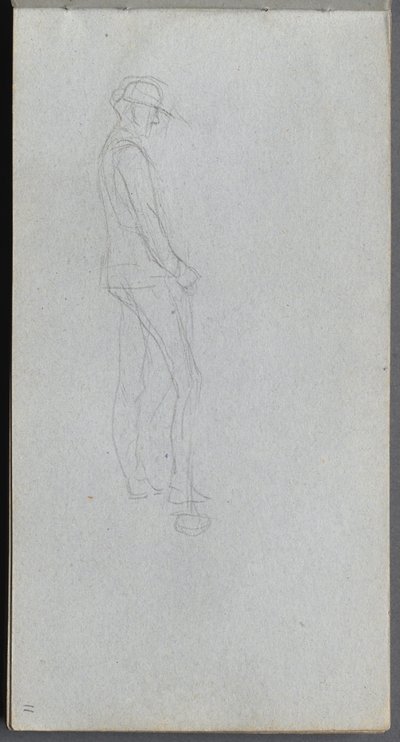 Sketchbook, Page 11: Figure in Profile by Jean Louis Ernest Meissonier