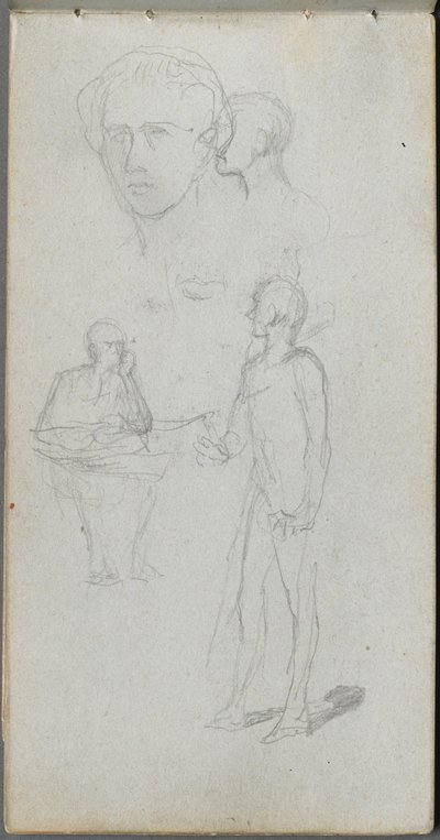 Sketchbook, page 12: Multiple Figures by Ernest Meissonier