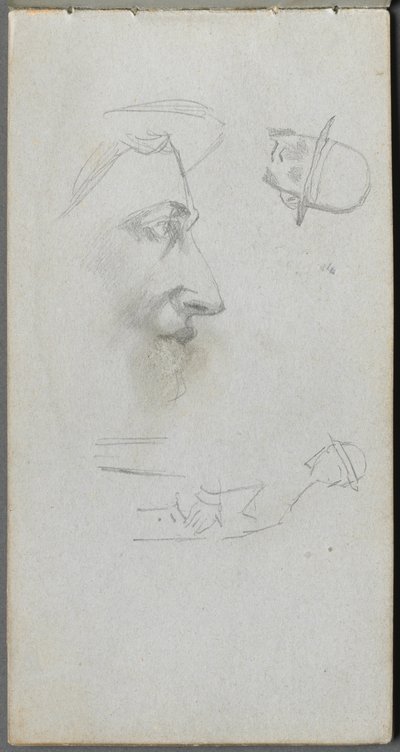 Sketchbook, Page 14: Figures by Jean Louis Ernest Meissonier