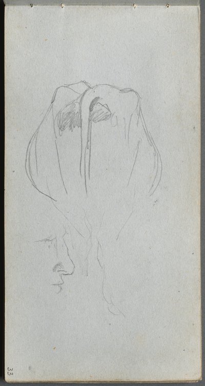 Sketchbook, Page 33: Study of a Cow from Behind and Profile Study by Jean Louis Ernest Meissonier