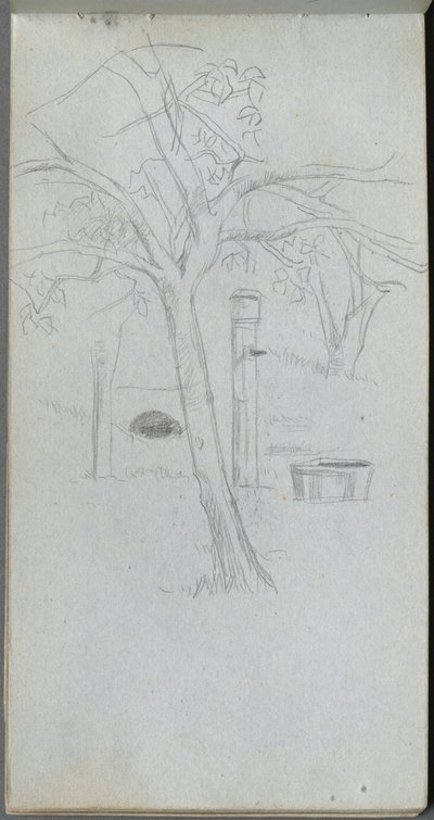 Tree Study (Sketchbook, page 36) by Ernest Meissonier