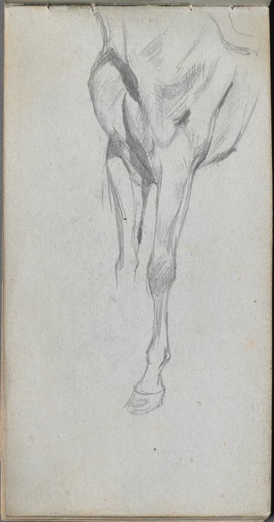 Sketchbook, page 48: Study of a Horse by Ernest Meissonier