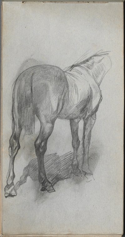 Sketchbook, page 76: Study of a Horse by Jean Louis Ernest Meissonier