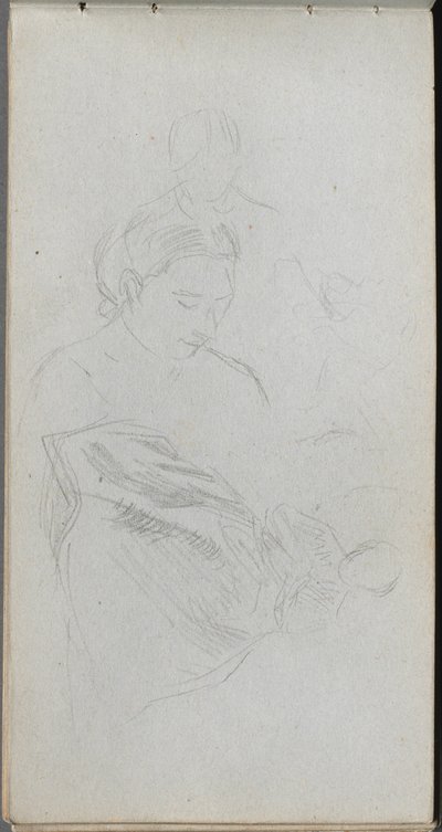 Sketchbook, Page 82: Study of Figures by Ernest Meissonier
