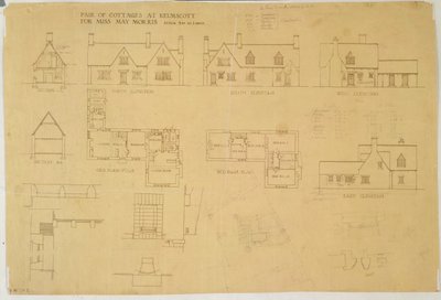 Pair of Cottages at Kelmscott for Miss May Morris, c.1915 by Ernest William Gimson